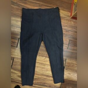 Spanx faux suede pull on pant seam preppy 2xl cottage black new luxury slimming